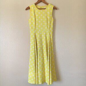 Calvin Klein Yellow Dress 2 White Daisy Flower 50s Inspired Rockabilly